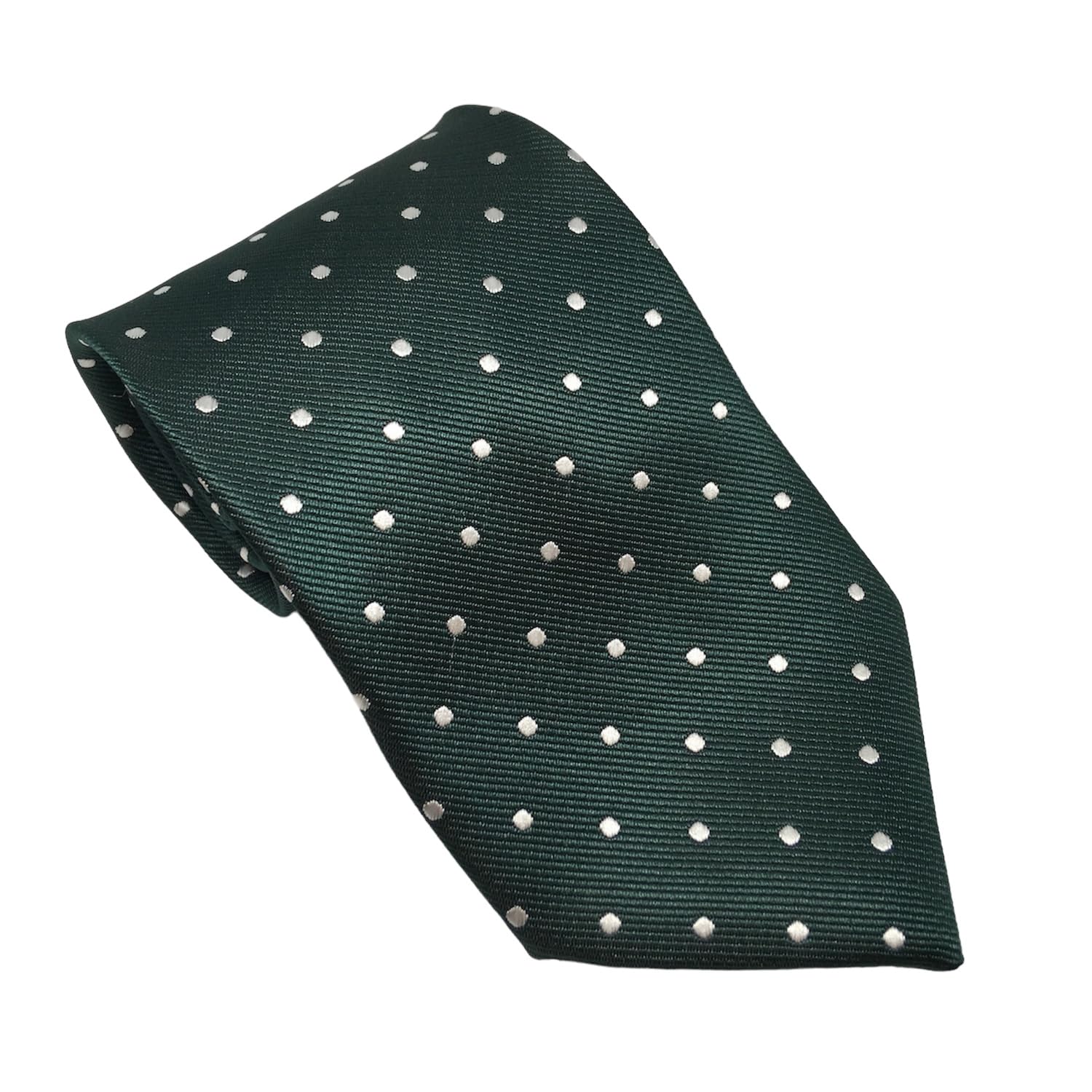 Equetech Unisex Polka Dot Showing Riding Tie (Green/White)