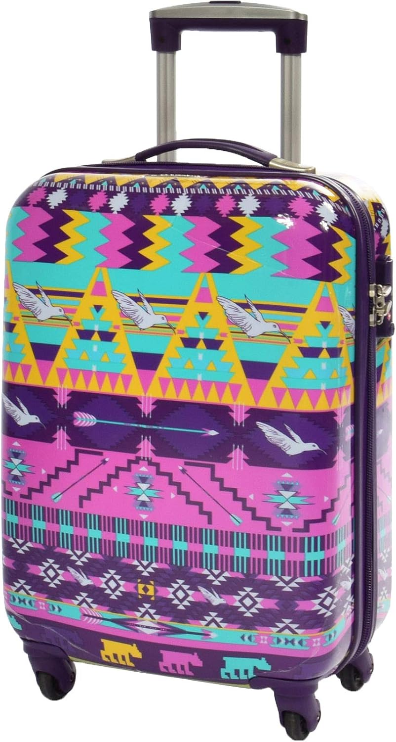 purple hard shell suitcase