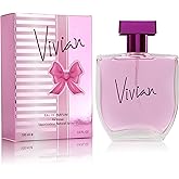 Vivian for Women - Floral Fruity Long Lasting Fragrance - Top Notes of Red Berries & Rose - Base Scents of Creme Brulee & Caramel - Paraben Free & Cruelty Free - Elegant 100ml Bottle, Parfume Women
