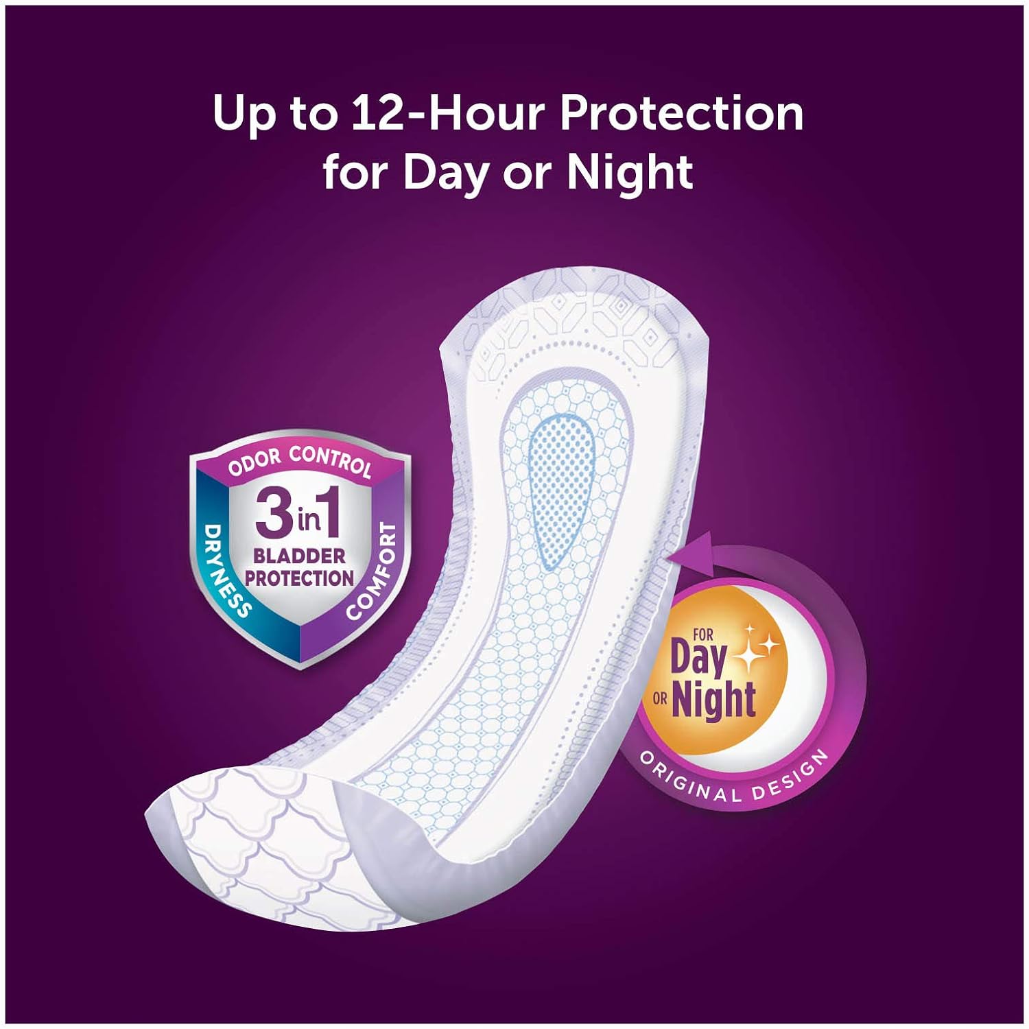 Poise Incontinence Pads for Women, Ultimate Absorbency, Long, Original Design, 135 Count (3 Packs of 45) (Packaging May Vary): Health & Personal Care