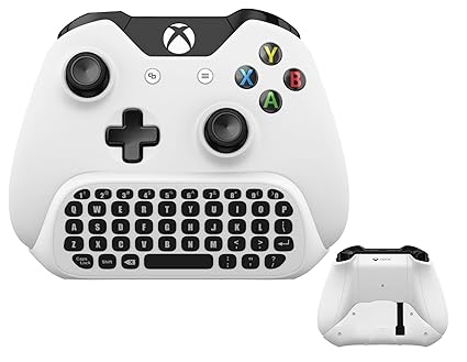 Wireless Keyboard Chatpad For Microsoft Xbox One S Keyboard White With Usb Receiver With Audio Headset Jack For Xbox One Elite Slim Controller - 