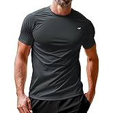RGJU Mens Performance T-Shirts Short Sleeve Athletic Fit Tee Shirt Moisture Wicking Quick Dry Gym Tshirts Running Active Wear