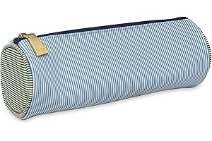 kate spade new york Faux Leather Pen and Pencil Case, Small Pouch for Office Organization for Women with Zipper Closure (Peti