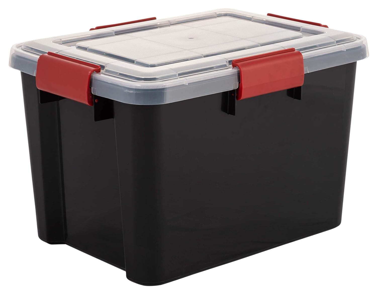 IRIS 20 Litre Small Weathertight Airtight Black/Clear Plastic Damp Area