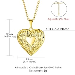 Supcare Custom Necklaces with Pictures Locket with