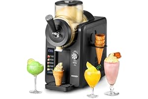 HiCOZY F3 Slushie Machine & Soft Serve Ice Cream Machine, No Ice Needed, Self-Cleaning, 5 Presets for Soft Serve, Frozen Drink, Milk Shake, Margaritas, Frappés and More