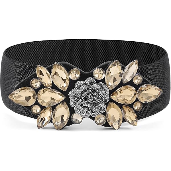 BlackButterfly Stretchy Vintage Wide Waspie Elastic Pearl  display picture 3