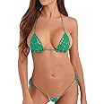 Lorilida Womens Handmade Micro Bikini Set Crochet G Thong String Sexy Lingerie Sets Bathing Swimsuit