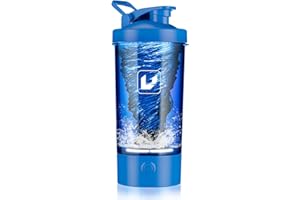 CHOLAS Electric Shaker Bottle USB C Rechargeable Protein Shaker Bottle Shaker cups for Protein Shakes Mixer with 24oz BPA Free Tritan Meal Replacement Shakes Made with Tritan Portable Blender Cup (Blue)