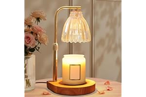 AIFEI Candle Warmer Lamp with Timer, Dimmable Candle Lamp with Adjustable Height, Birthday Gifts for Women Mom, House Warming Gifts New Home, Candle Lamp Warmer for Jar Candles with 2 Bulbs - Wood