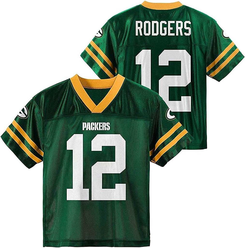 Aaron Rodgers Green Bay Packers 12 Camiseta juvenil para jogador