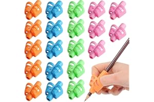 JustBlanks 20 Pcs Pencil Grips for Kids Handwriting - Pencil Holder for Kids, Pencil Grippers Writing Tool, Writing Posture Correction Tools for Toddlers, Preschoolers Special Needs for Classroom