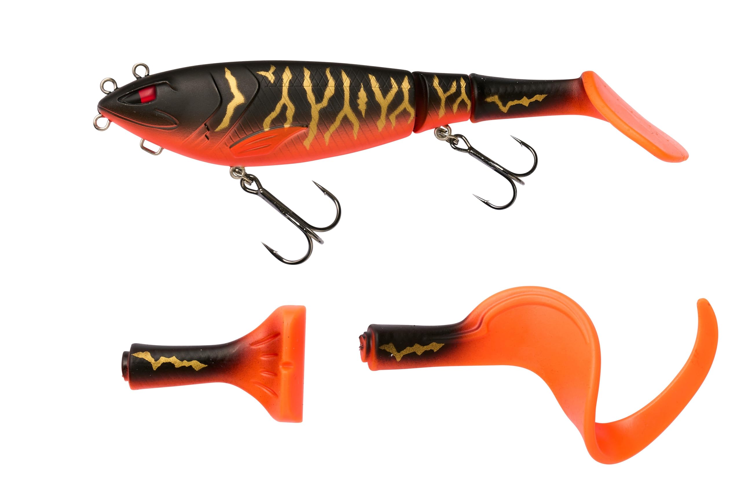 Berkley Zilla Tailswinger, Fishing Hook, Hard Lure, the First Jointed Tailbait on the Market With Amazing Swimming Action and Huge Versatility, PredatorFishing, Pike, Unisex, Shadow Tiger, 89g | 180mm