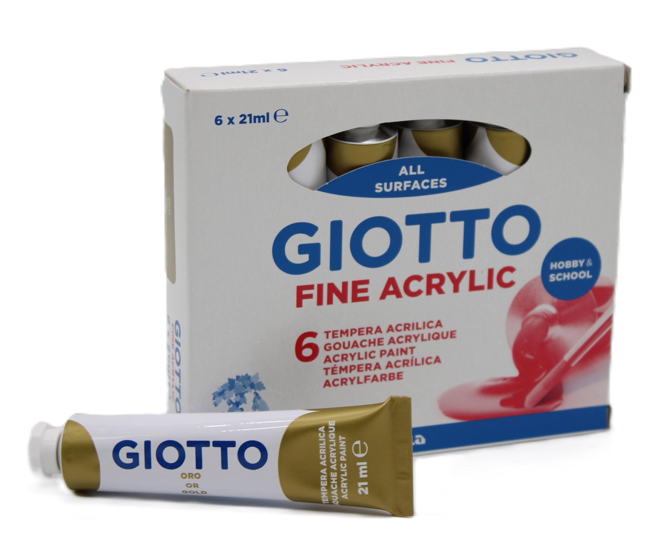 TEMPERA ACRILICA GIOTTO 21 ml. ORO x6