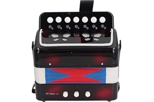 Generic Kids Accordion, 7 Keys Button Accordion Musical Instrument, Food Grade with Belt Buckle Design, Ideal for Children Be