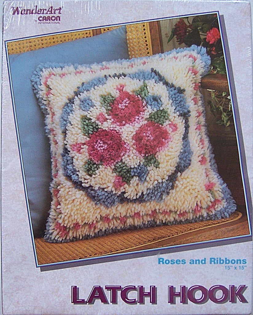 WonderArt Latch Hook Rug Kit 4019 Roses and Ribbons