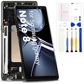 for Samsung Galaxy Note 8 Screen Replacement with Frame,Black,Incell | for SM-N950F SM-N950U,LCD Display Digitizer Touchscreen Assembly, with Repair Tools