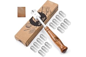 RICCLE Bread Lame Slashing Tool, Dough Scoring Knife with 15 Razor Blades and Storage Cover