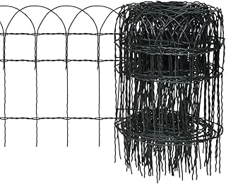 vidaXL Beetzaun Beeteinfassung Beetumrandung Gartenzaun Rasenkante Eisen 25×0,4m