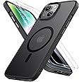 Miracase Magnetic Series for iPhone 14 Case [Compatible with MagSafe] [with 2X Screen Protectors] Military-Grade Protection, Anti-Fingerprint, Slim Design Phone Case for iPhone 14, Graphite Black