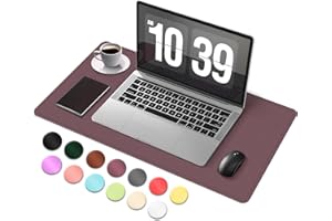 Desk Pad Protector, Leather & Suede Desk Mat, Non-Slip Desk Pad Mat, Large Mouse Pad, Waterproof Desk Blotter Mat, Desk Cover