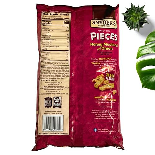 snyder's honey mustard & onion pretzel pieces 22 oz
