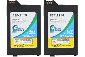 2-Pack PSP-S110 Battery Replacement for Sony PSP 3000, PSP 2000, PSP 3001, PSP 2001, PSP Slim, PSP S110, PSP 3004, PSP 3002 V