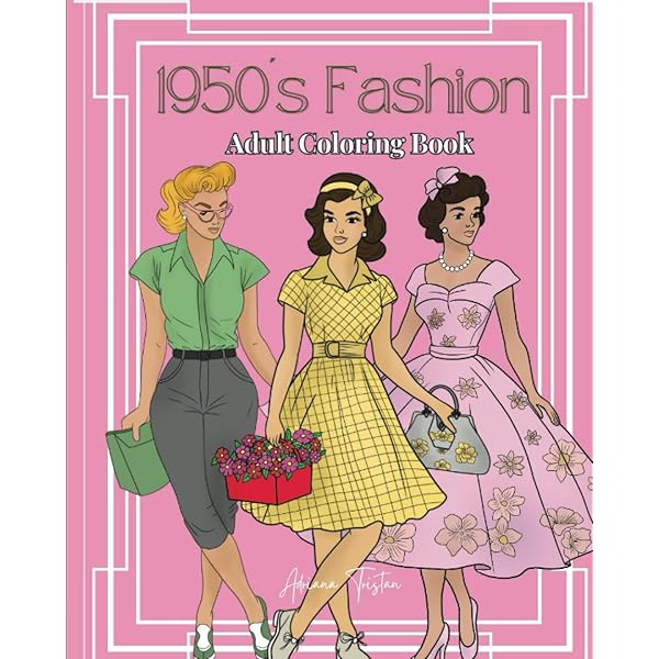 Amazon.com: The Fabulous Fifties: A Retro 50s Fashion Coloring