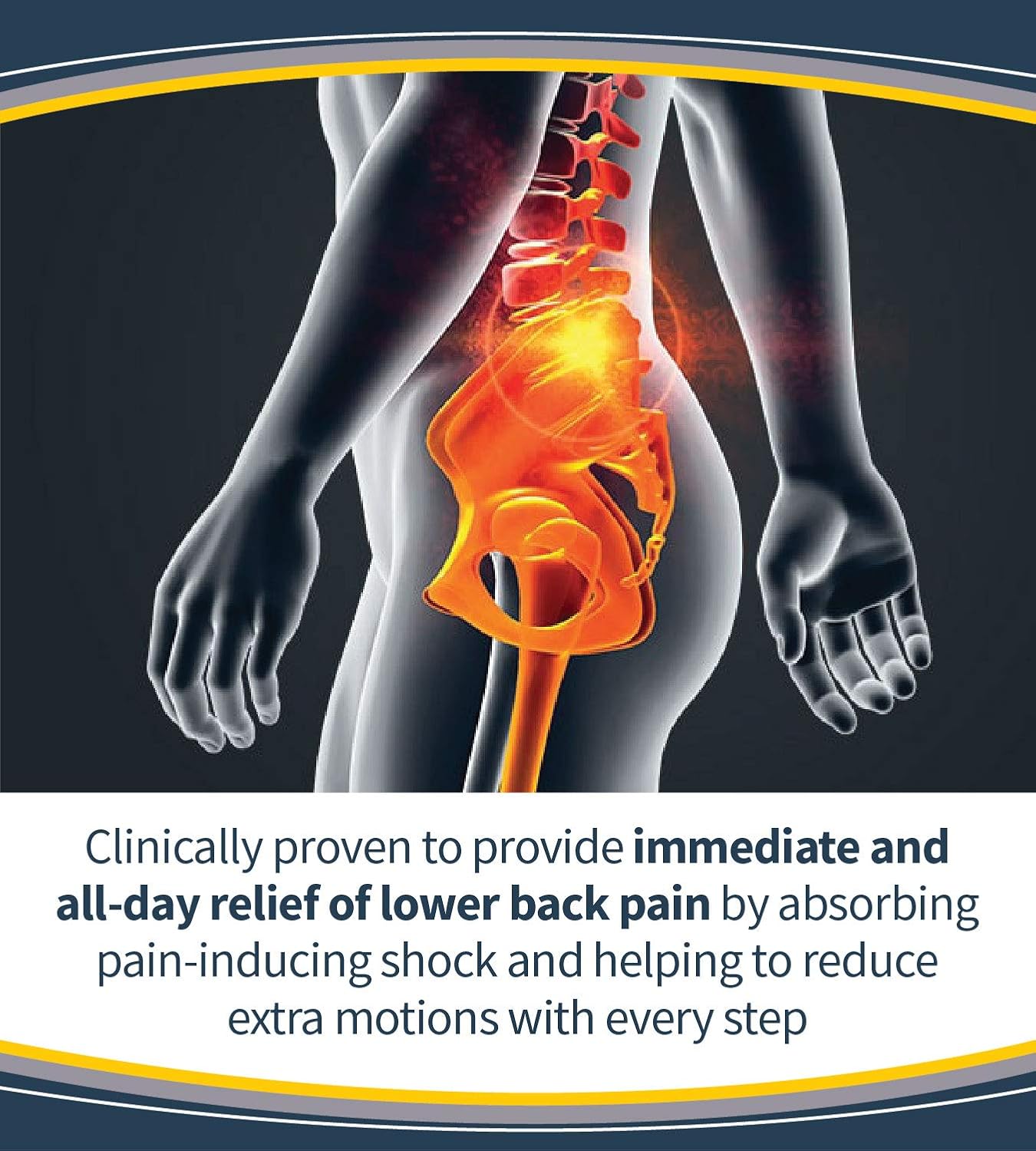 Dr. Scholl's LOWER BACK Pain Relief Orthotics // Clinically Proven Immediate and All-Day Relief of Lower Back Pain (for Men's 8-14, also available for Women's 6-10): Health & Personal Care