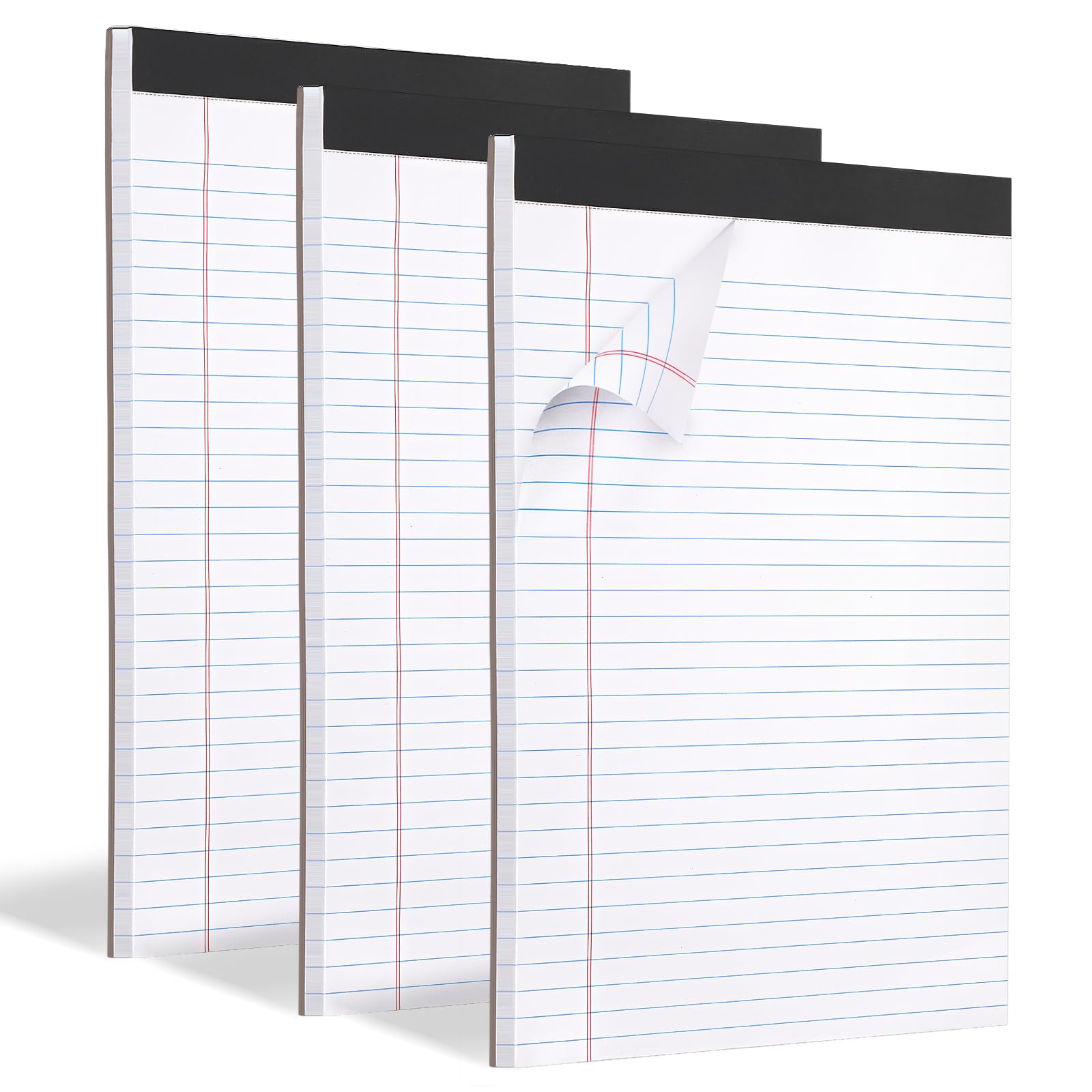 Photo 1 of 3 Pack Legal Pads Refills Note Pads, Writing Pads 8.5 x 11 Inches, Memo Pads Lined Writing Note Pads, Letter Size Legal Pad Wide Ruled Lined Pads Legal Rule for School Office?30 Sheet per Pads?