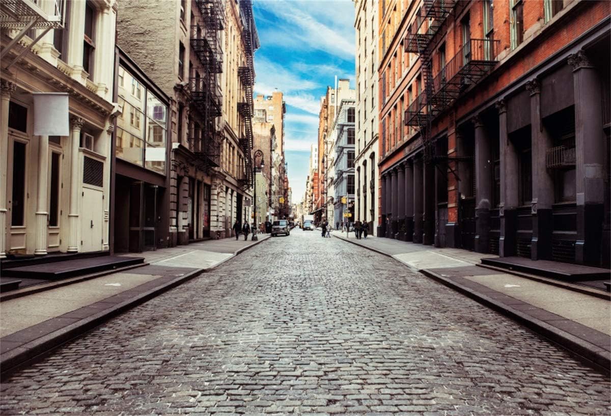 Amazon Com Yeele 8x6ft City Street Backdrop New York City Old Soho Downtown Paving Stone Street Photography Background Artistic Portrait Work Event City Landscape Youtube Channel Photo Booth Digital Wallpaper Camera