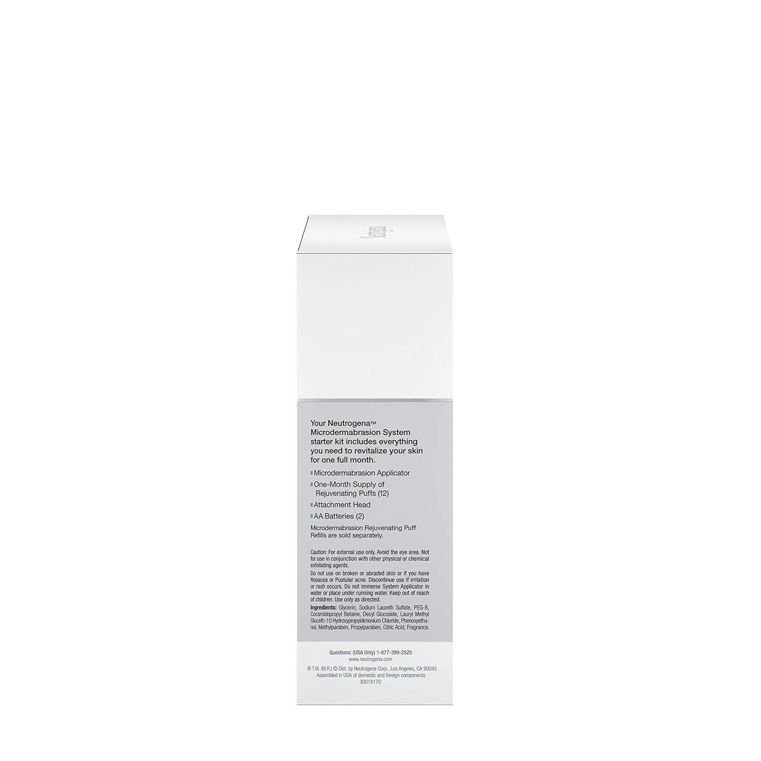 Neutrogena Microdermabrasion Starter Kit – At home microdermabrasion machine - Skin Exfoliator with Glycerin - Skin Firming, Pore Minimizer, Age Spot Remover- 1 month supply, 1 ct: Beauty