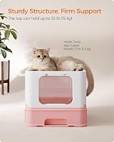 Feandrea Hidden Cat Litter Box with Hood Slide-Out Tray 15 kg Capacity view 6