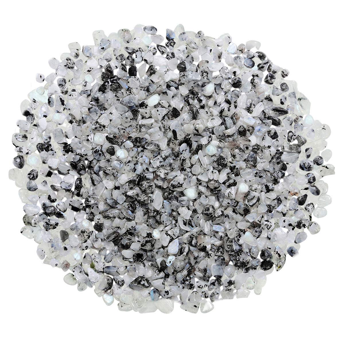 Nupuyai 460 g Gemstones Tumbled Stones Healing Stones Semi-Precious Stones for Decoration, White Moonstone, White