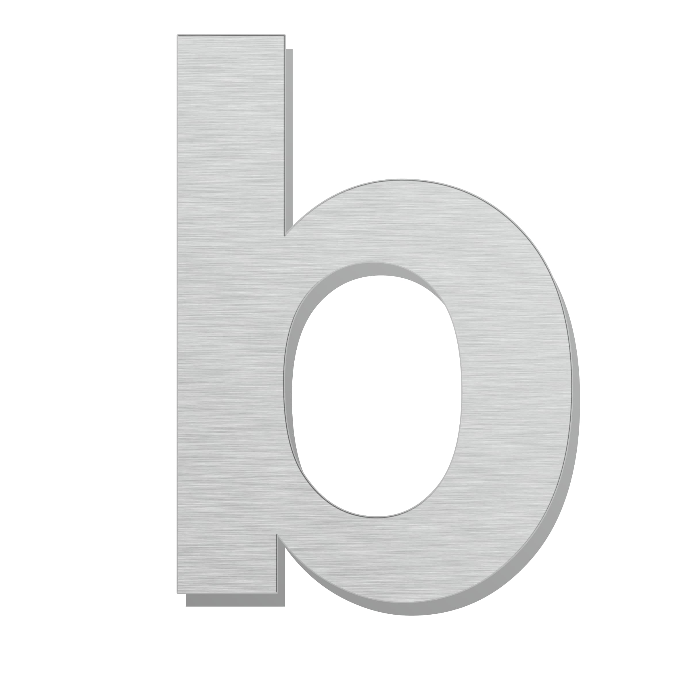 Brushed Modern House Number -4 Inch 102mm Height, Made of Solid 304 Stainless Steel, Floating Appearance and Easy to Install (Letter b)
