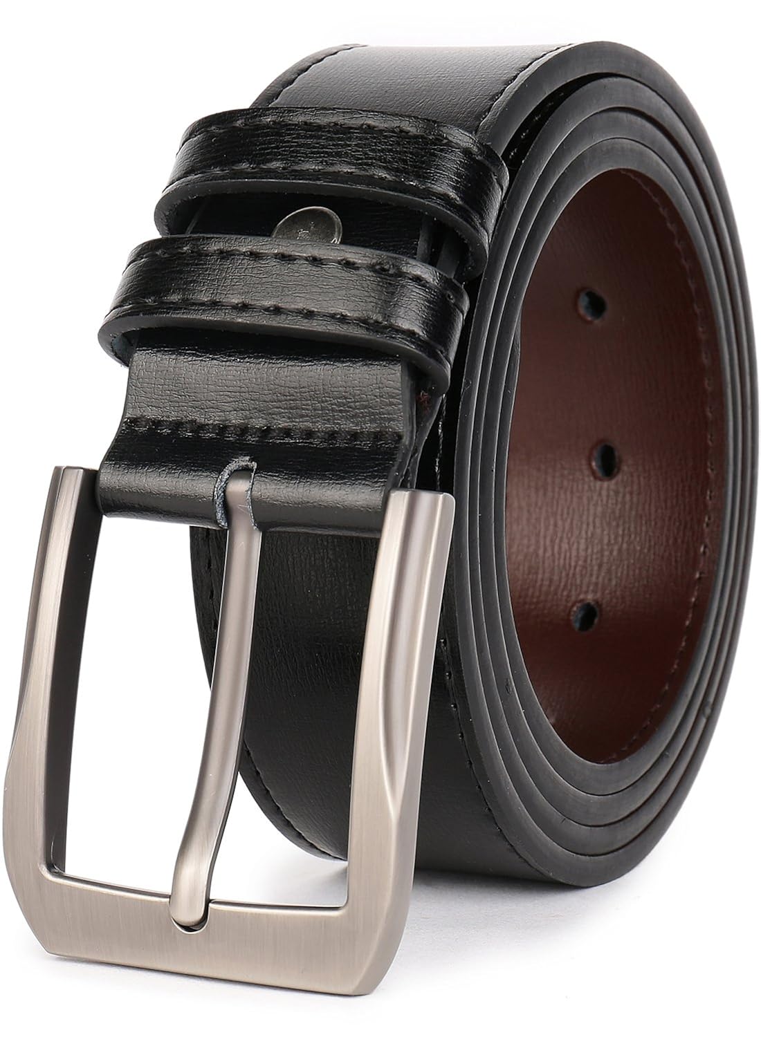 Buy Beltox Fine Men’s Casual Leather Jeans Belts 1 1/2” Wide 4MM Thick Alloy Prong Buckle Work