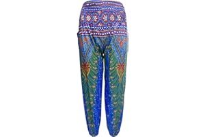 KKmeter Kids Girls Bohemian Harem Pants Smocked Waist Baggy Boho Pants Yoga Pilates Hippie Dance Trousers