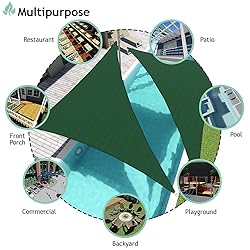 SunnyRoyal 8'x9'x12' Heavy Duty Sun Shade Sail
