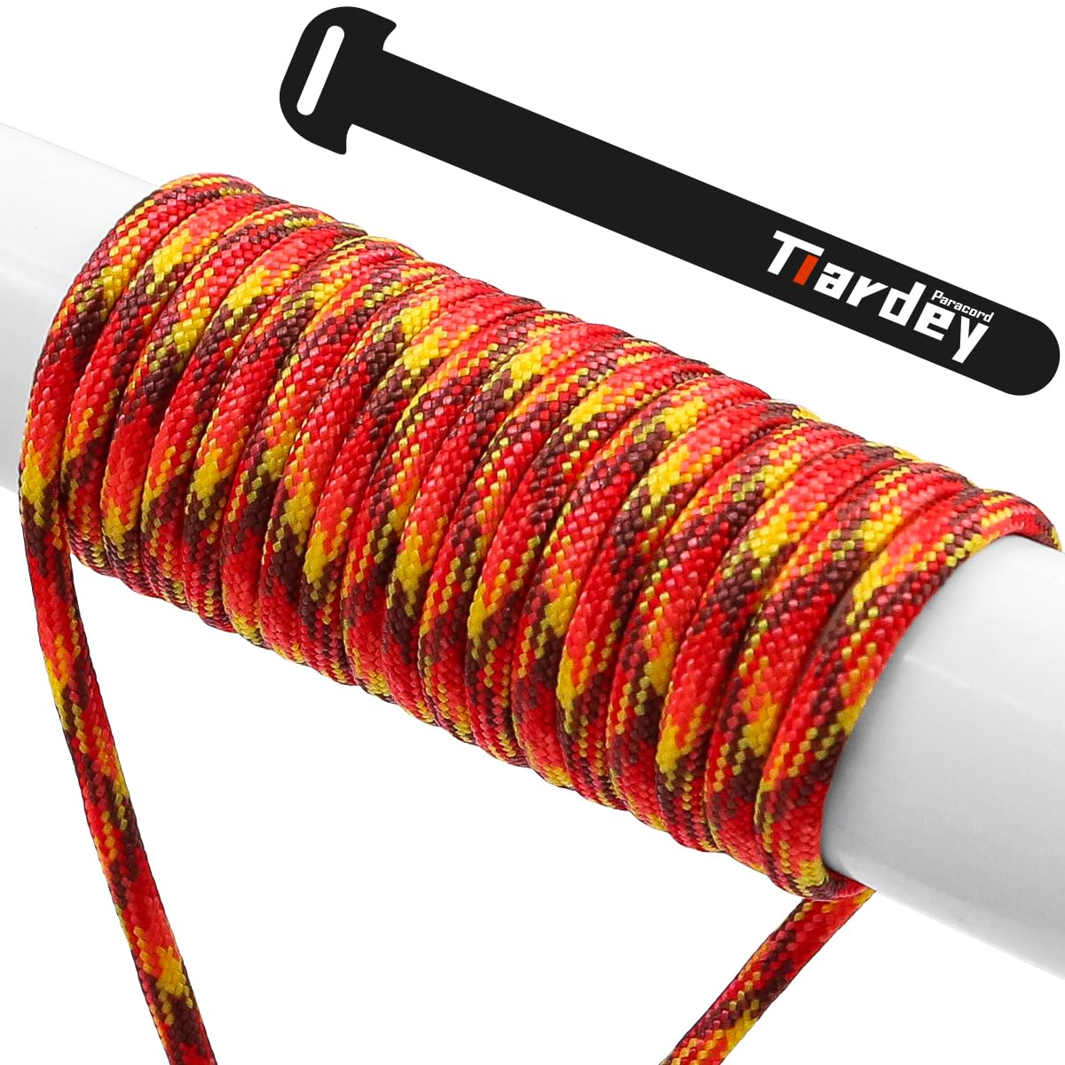Tiardey PPF-056 Paracord 4mm 100ft (31m) 7 Core Strand,Tear-resistant,Nylon Cord,Mil Spec Type III Paracord,Holds up to 250kg for Outdoor Survival Camping