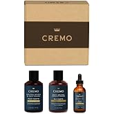 Cremo Beard Care Kit for Men - Beard Oil, Wash &amp; Conditioner Set | Long facial hair, 3 full size product gift set for men, Cleansing wash, Hydrating conditioner, Taming oil, Deep smoky scent