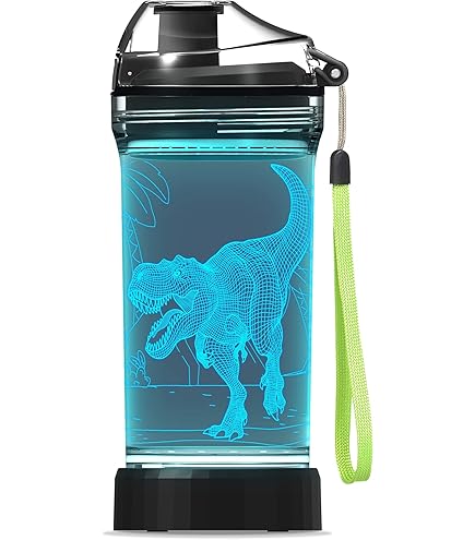 Bouteille D'eau Lumineuse En Tritan Sans BPA 946 Ml | Avec Poignée Et Cordon Amovible | Pour Sport, Voyage, école | Couleurs Vert Et Rose