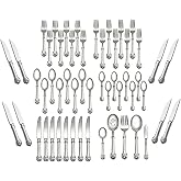 Wallace Napoleon Bee 18/10 Stainless Steel 53pc. Flatware Set