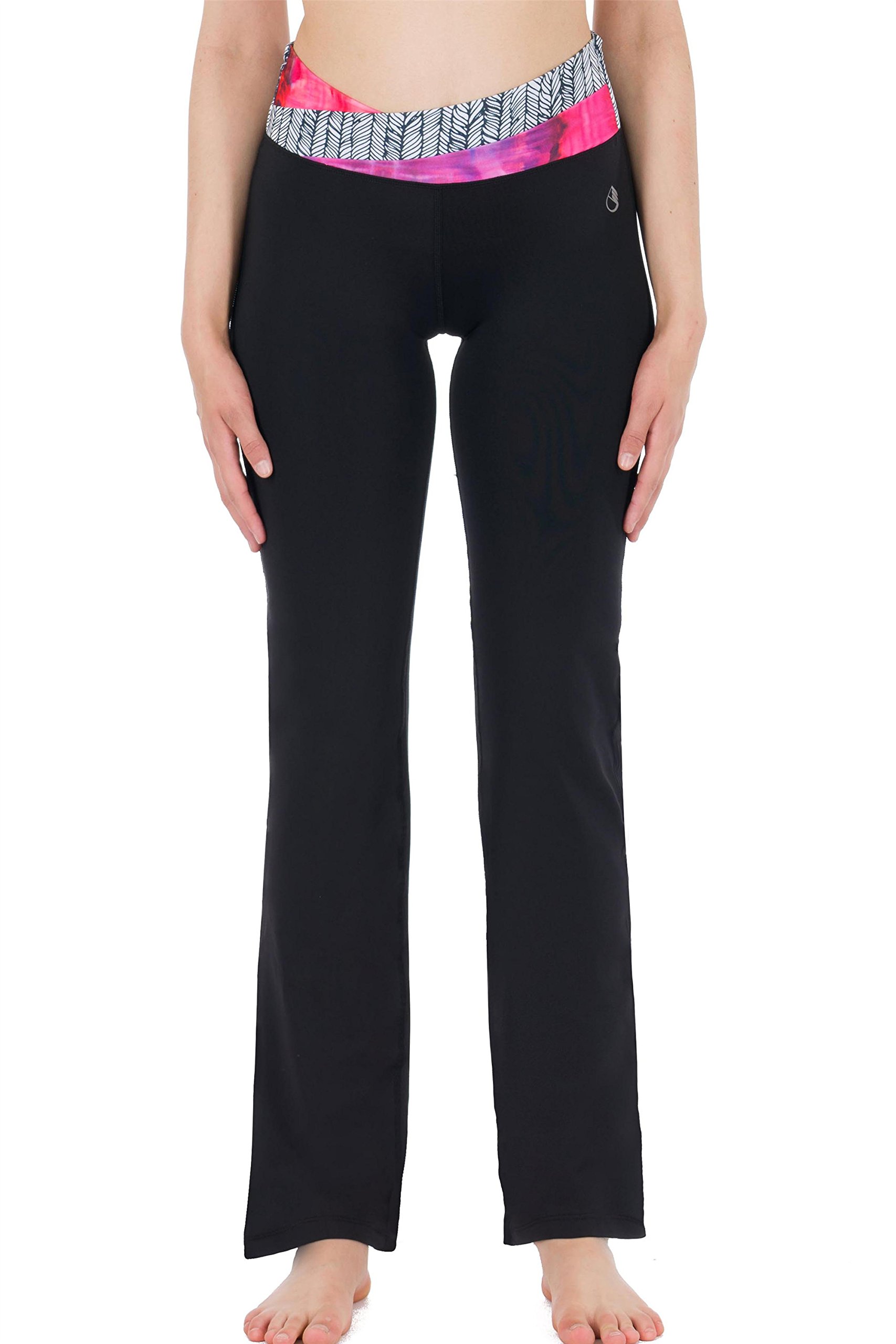 icyzone Yoga Pants for Women Bootcut - Workout Leggings Gym Exercise Athletic Activewear Pants