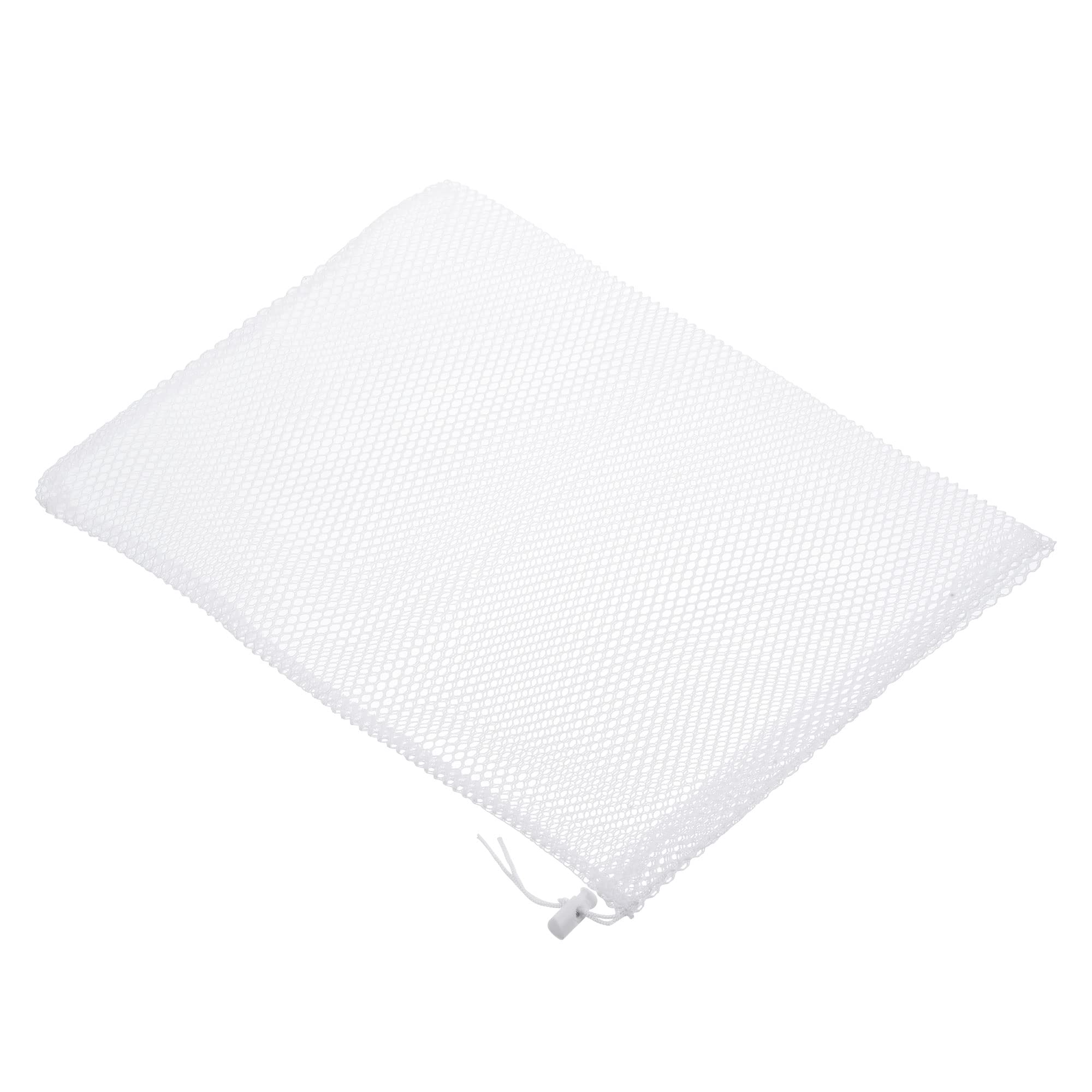 PATIKIL 16"x12" Pump Barrier Bag, Pond Pump Media Filter Bag with Drawstring for Most Pumps, Pond Biological Filters, White