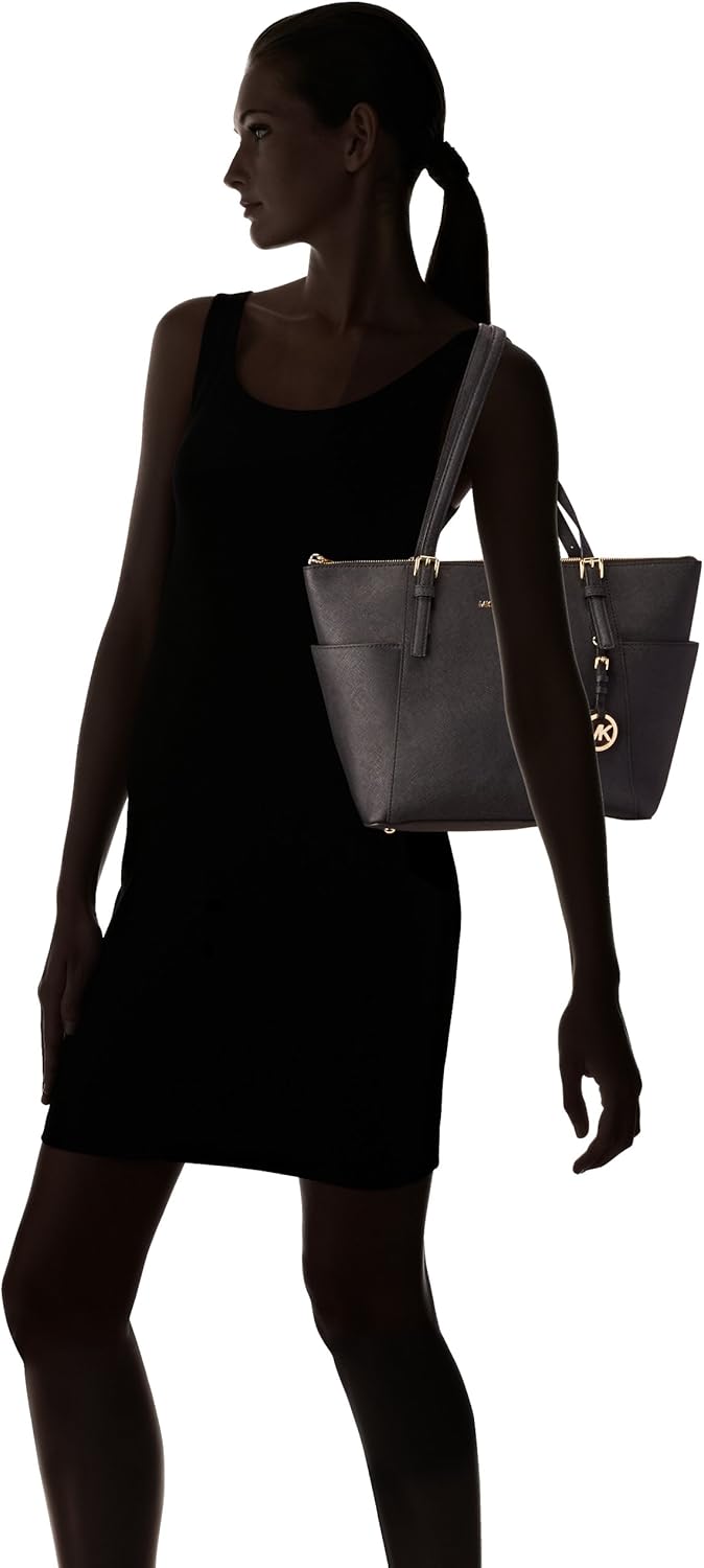 MICHAEL Michael Kors Women's Jet Set Item East/West Trapeze Tote-Black, One Size: Michael Kors: Shoes