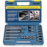 Thinkpro Broken Bolt Extractor, 25 PCS Drill Bit Extractor Set,Easy Out Drill Bit Guides,Drill Extractor Kit for Removing Str
