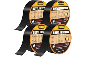 STIKBOND Joist Tape 2" x 50FT 4 Rolls,Waterproof and Anti-Corrosion Flashing Tape for Wood Deck, Joist, Beams, Roofs, RV, Doo