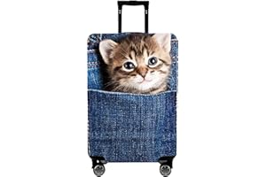 WUJIAONIAO Travel Luggage Cover Baggage Suitcase Protector Fit for 18-32 Inch Luggage (XL (for 29-32 inch luggage), Cat B)