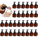 30 Pcs 8.5 oz Foaming Soap Dispenser Plastic Foaming Pump Bottle, Refillable Dispenser with Plastic Pump, Empty Hand Bottles for Liquid Soap, Shampoo, Bathroom,Hotel( Dark Brown )