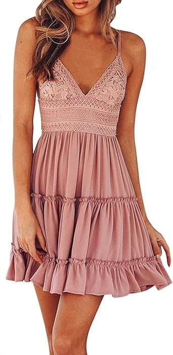 warehouse tie back ruffle dress
